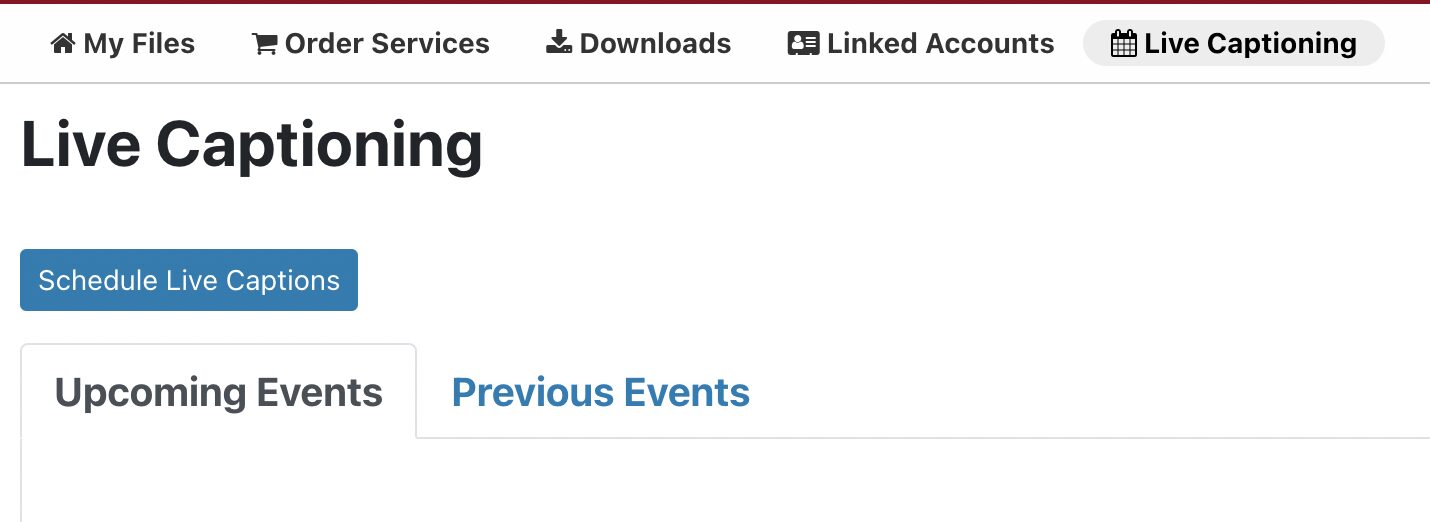 3Play Media screen showing Schedule Live Captioning