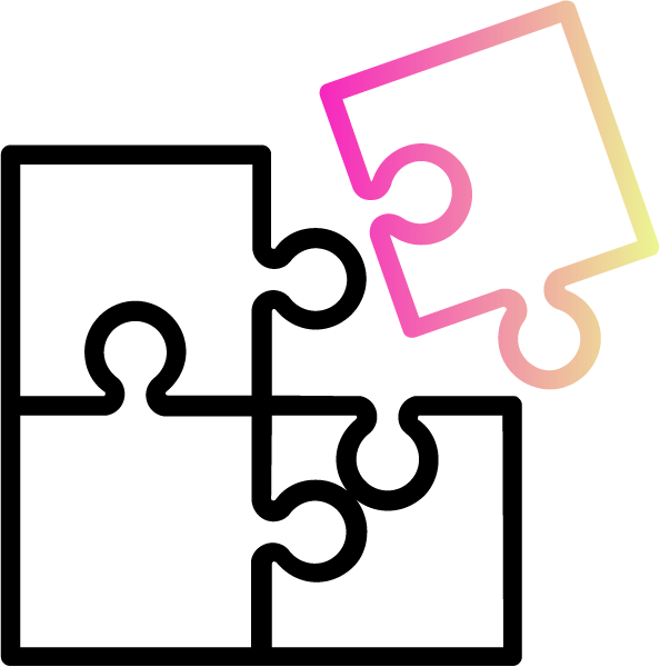 puzzle pieces with one disconnected