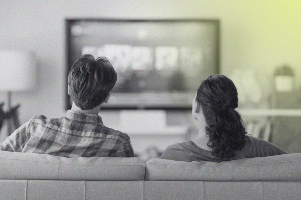 couple watching tv