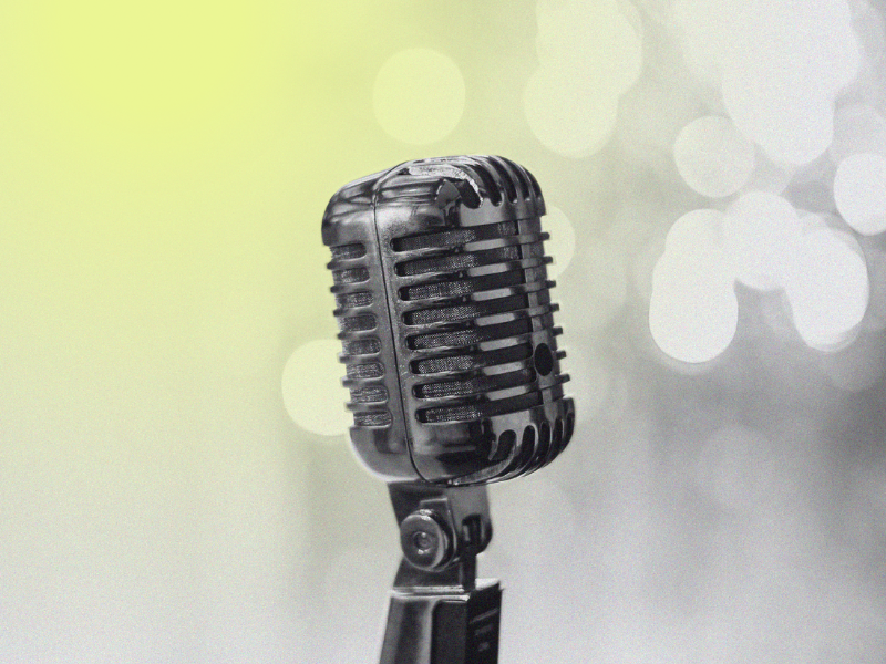 old-school microphone